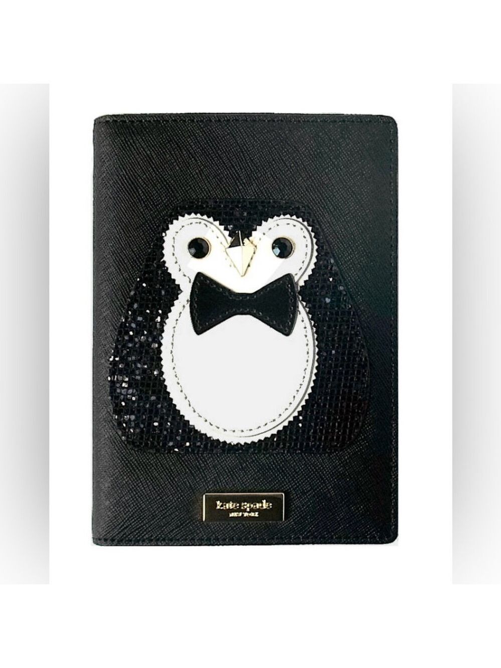 Kate Spade  Imogene Clifton Lane Black Penguin Passport Holder